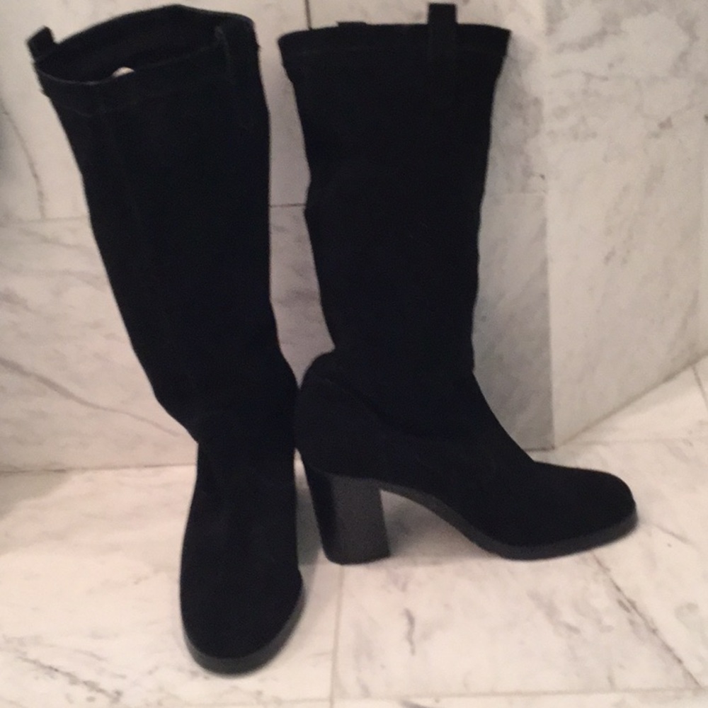 Ralph Lauren 9 Black suede slouch boot NWOT